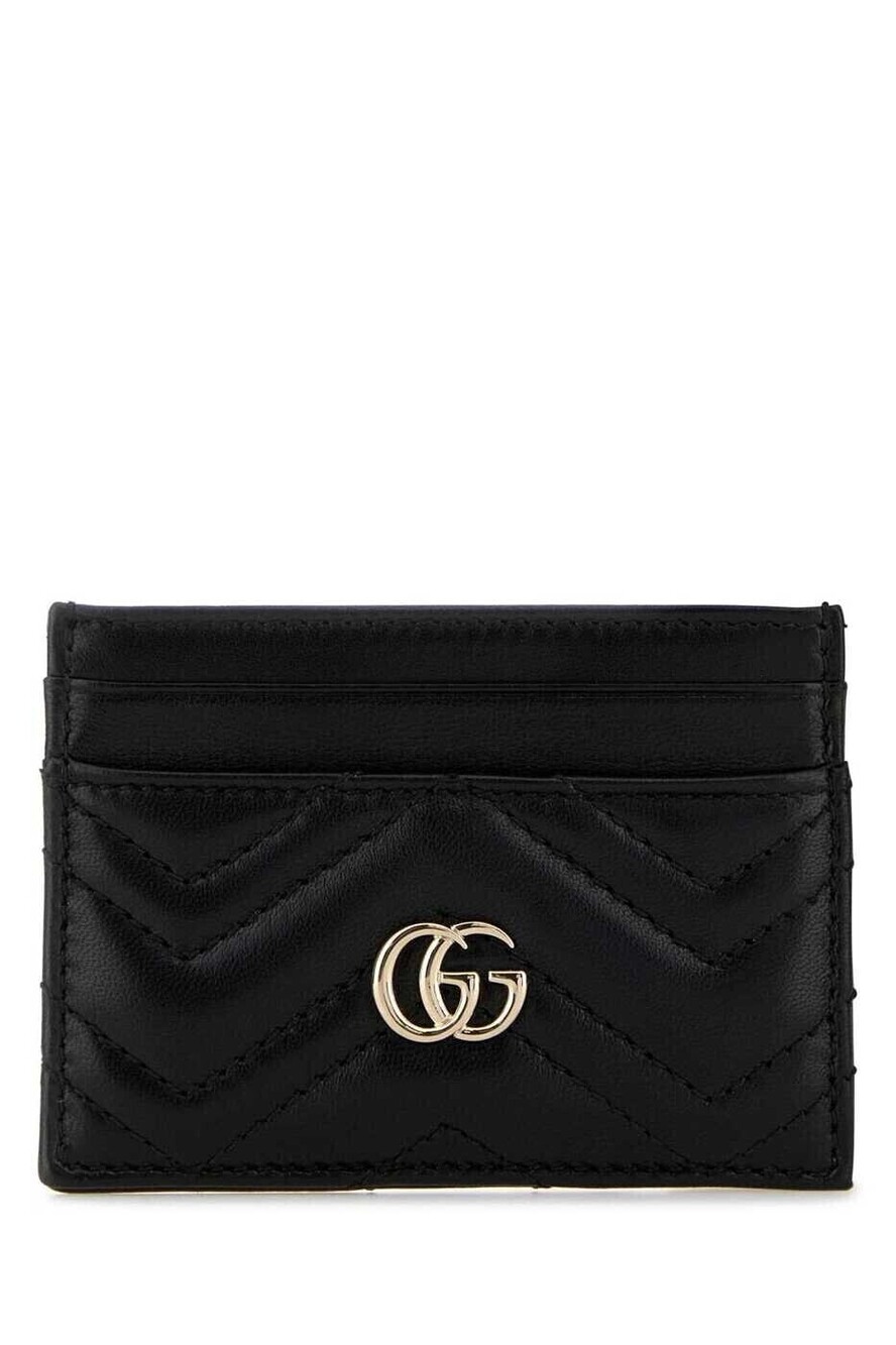 Gucci Card Holder Wallet Leather Black